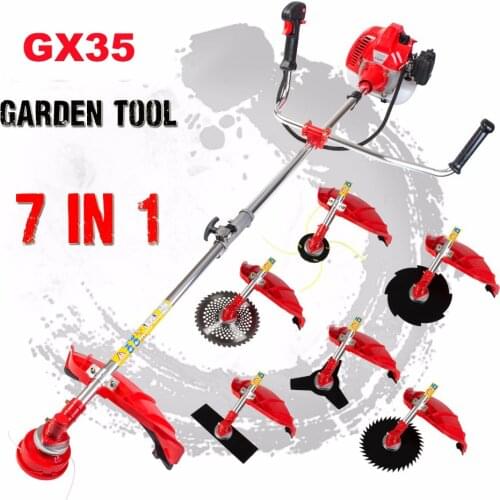 GX35 MOWER 7 in 1 Grass cutter Multi Brush cutter Petrol strimmer Tree Pruner