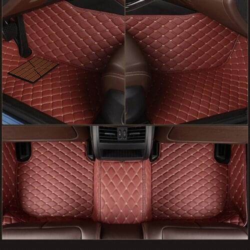 Leather Custom car floor mat for FORD C-MAX fusion Mondeo Taurus Territory ger Galaxy Kuga Mustang GT carpet car accessories