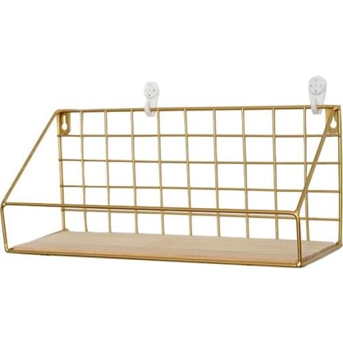 Paint craft wall shelf wooden floor dormitory wall artifact storage rack