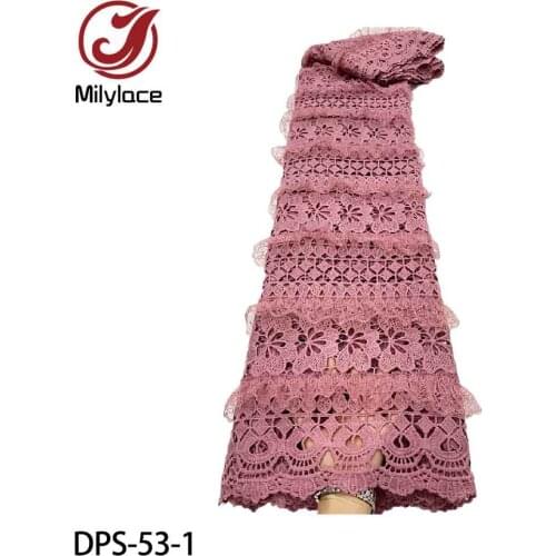 Latest Guipure Cord Lace Embroiderey French African Lace Fabric High Quality Nigerian Lace Fabrics for Dress DPS-53