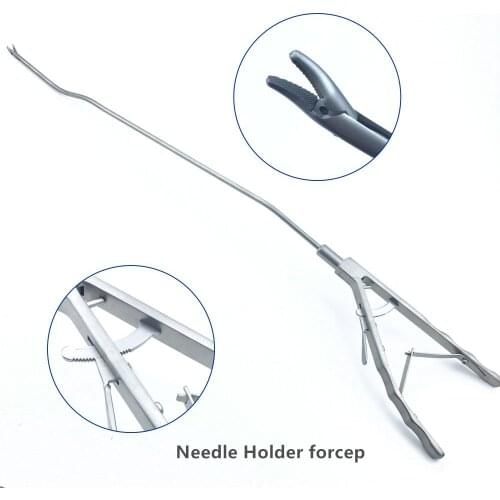 Laparoscopic Simulation Training Instruments V-shaped Needle Holder forcep Surgery Practice Instrument