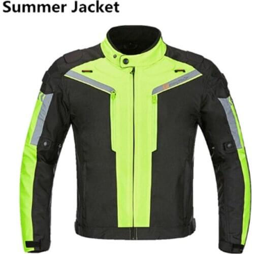 Motorcycle Jacket Men Summer Winter Waterproof Reflective Protective Motocross Professional Moto Racing Safety Clothing JK-40