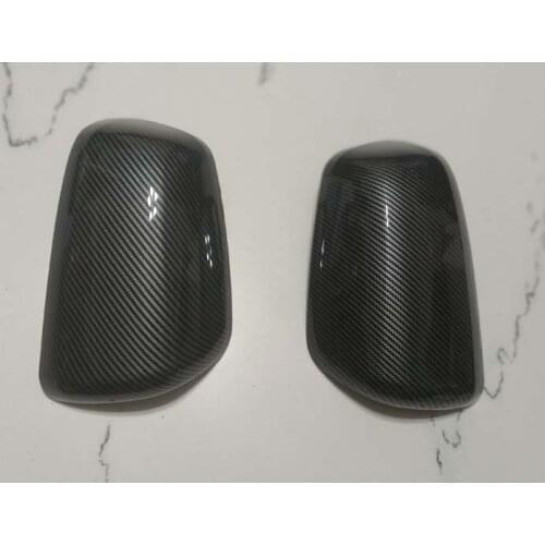 Carbon Fiber Style Rearview Side Mirror Cover Trim for 2008-2020 Mitsubishi Lancer EX Mirrors