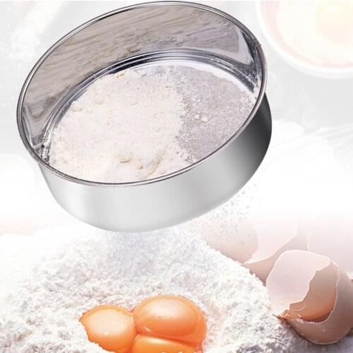 Stainless Steel Mesh Flour Sifting Sifter Sieve Strainer Cake Baking Kitchen