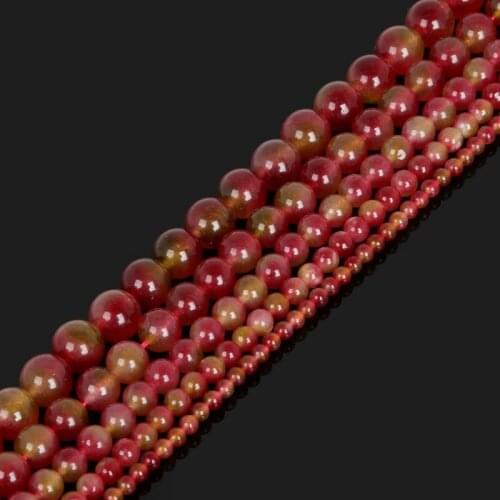 New Natural Stone Rose Green Malaysia Loose DYED Beads 4 6 8 10 12MM Pick Size For DIY Fashion Stone bracelet Jewelry make