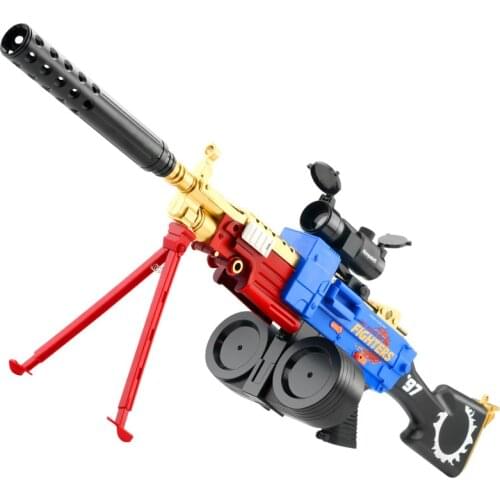 M249 Electric Burst Soft Bullet Toy Gun Safe Submachine Pneumatic Submachine Plastic Gun Weapon for Boys with Bullet