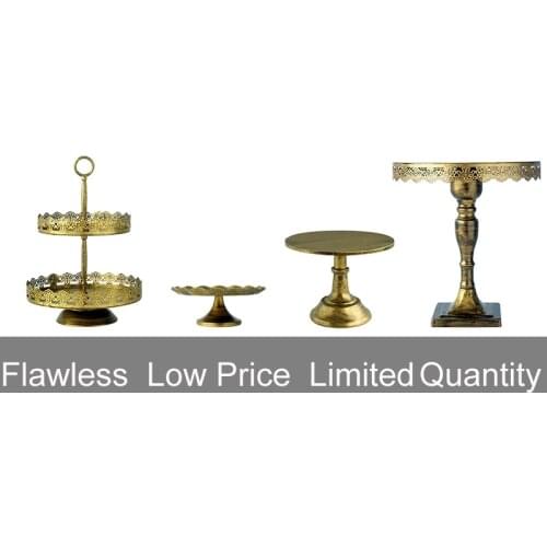 Vintage Silver/Gold Cake Stand Cupcake Plate dessert trays Candle Holder 1 piece Stock On Sale flawless limited Qauntity Special