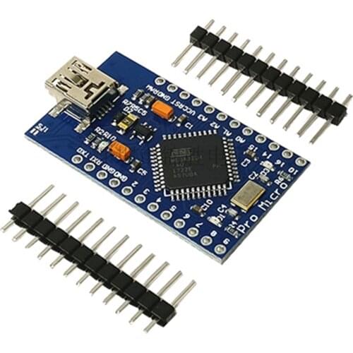 Pro Micro ATmega32U4 5V 16MHz Replace ATmega328 For Arduino Pro Mini With 2 Row Pin Header For Leonardo Mini Usb Interfacee
