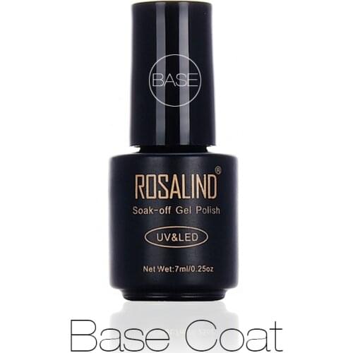 Rosalind Top Coat Base Coat Gel Nail Polish Soak Off Long Lasting Gel Varnish Nail Manicure UV LED Nail Gel Lacquer