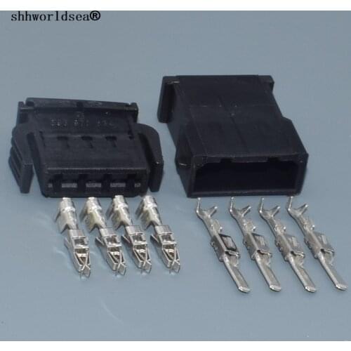Shhworldsea 5sets 4 pin 2.8mm auto wiring plug 893971634 893 971 634 electric harness cable female male connector