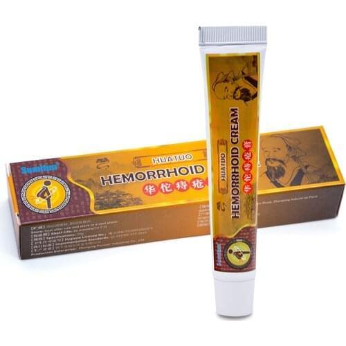 HuaTuo Hemorrhoids Internal And External Anal Fissure Cream Pain Reliving Chinese Medical Plasters Powerful Herbs Cream 20g