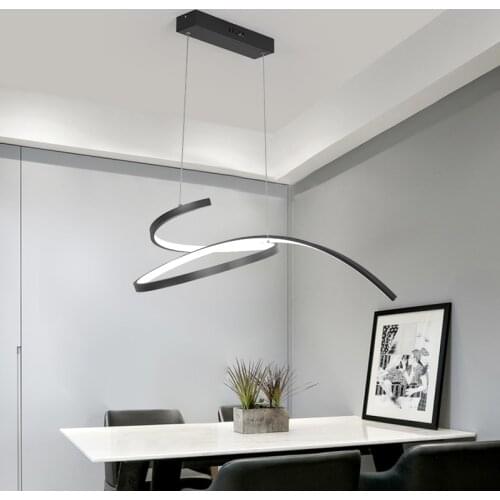 Modern Led pendant lights for dining kitchen room bar restanturant Matte Black/White 90-260V Pendant lamp Fixtures Free shipping