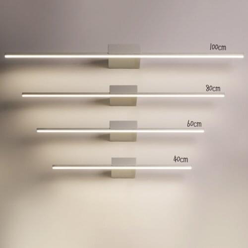 Modern Mirror Lights Anti-fog led wall lamp Black/White 0.4-1.2M Minimalism Bathroom lights dressing table/toilet/bathroom lamp