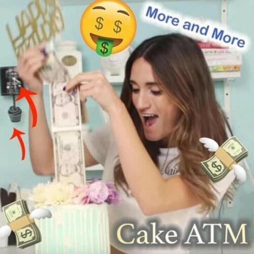 Cake ATM Cake Topper Cake Money Props Funny Toy Box Making Surprise For Birthday Cake Party Creative Cake Topper Cake Decor