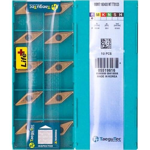 VBMT160408-MT TT8125 100% Original TAEGUTEC carbide insert with the best quality 10pcs/lot free shipping