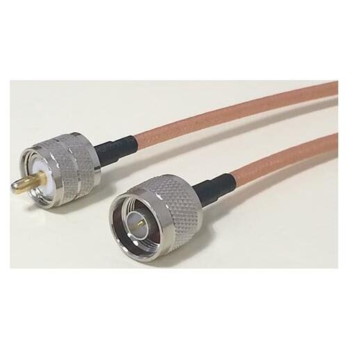 High-quality low-attenuation UHF Male Plug PL259 Switch N Male Plug RF coax cable RG142 50CM 20" Adapter
