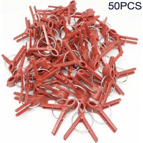 50pcs Vegetable Grafting Clamp Cucumber Clip Watermelon Melon Grafting Clip Eggplant Grafting Plastic Clip
