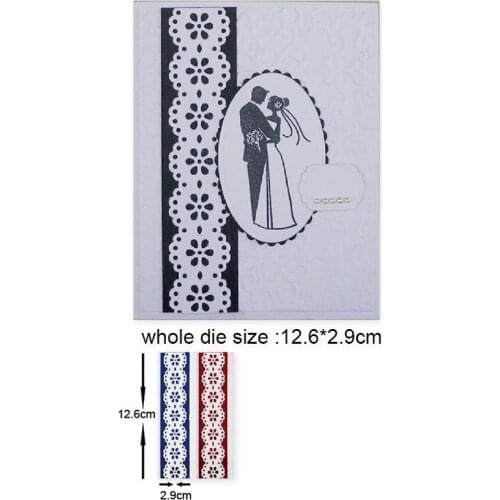 1pc Cutting Dies Making Scrapbook Greeting Card edge Lace Hollow Border Metal Cutting Dies Stencil Frame Embossing Template