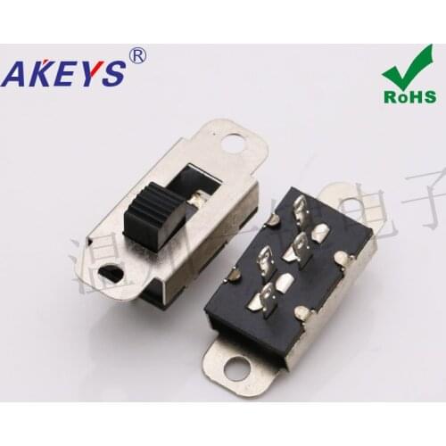 10pcs SS-13I05 vertical toggle switch misalignment foot 4 foot 2 gear power switch double row inline slide switch