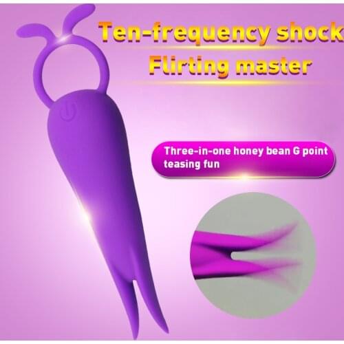 10 Speeds Breast Massage Nipple Vibrator Clitoris Vaginal Clip Vibrator Tongue Oral Sex Vibrating Fast Climax Sex Toys for Women