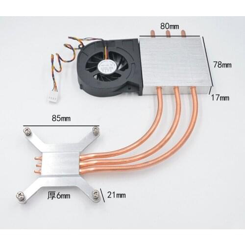 1017-09 with fan Heat radiator AIO Thermal Module 1U ultra-thin 1150 1155 radiator 8017 fan cooling module for H61,B81,H87