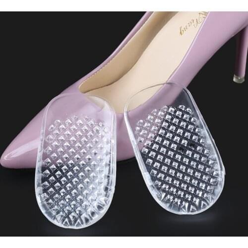 1Pair Women Transparent High Heels Anti-wear Female High-Heeled Shoes Cushion Thick Heel Cushion Foot Care Shoe Pads Shoe Insole