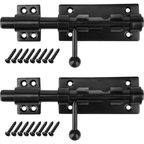 2Pcs Heavy Duty 304 Stainless Steel Latches 14mm Dia Solid Barrel Bolt Sliding Door Bolt for Barn Fence Shed Basement Retail