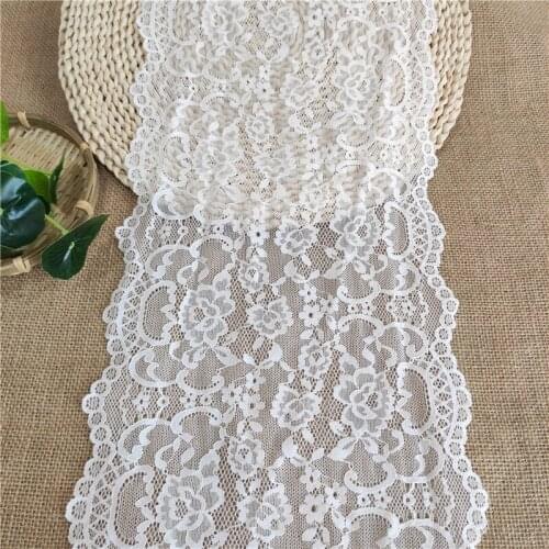 23CM wide stretch lace ribbon lace Decorative African lace fabric white lace sewn underwear lace E3096