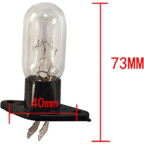 2A 240V 25W Microwave Oven Bulb Refrigerator Lighting Bulb Base Design with Holder Replacement Universal