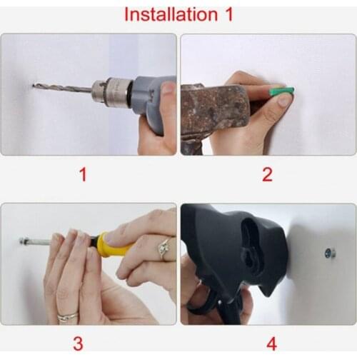 3Pcs Resin Animal Head Hook Hanging Towels Key Wall Hanger Golden Decoration