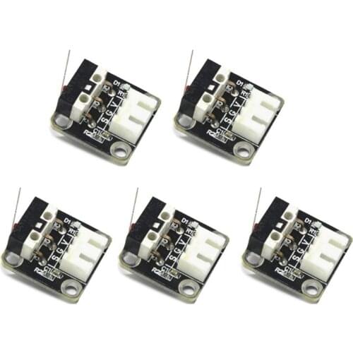 5Pcs 3D Printer Accessories X/Y/Z Axis End Stop Limit Switch 3Pin N/O N/C Control Easy to Use Micro Switch for CR-10 Series Ende