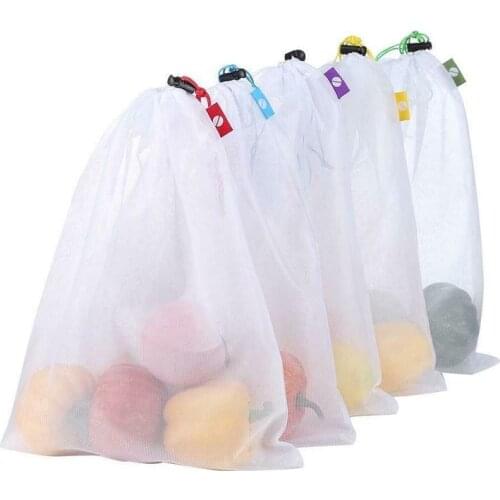 5pcs Storage Bag Car Interior Organizer Bags Shoe Toys Fruit Storage Mesh Cloth Portable Transparent Travel Bag