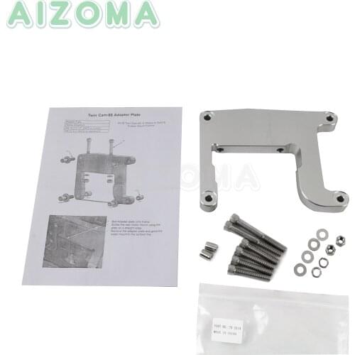 Motorcycle CNC Aluminum Twin Cam Adaptor EVO & Frames Adapter Plate Kit for Harley Twin Cam Models 1999-2006