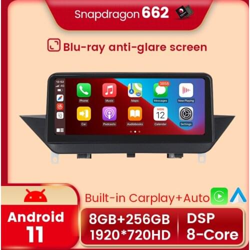 Mekede Qualcomm Snapdragon662 Android11 Car Multimedia Player for BMW X1 E84 2009-2015 with 8G+256GB GPS Navigation carplay