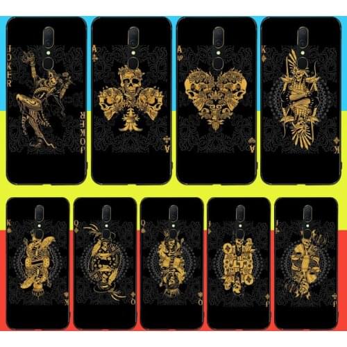 PENGHUWAN Poker king Cover Black Soft Shell Phone Case For Oppo A5 A9 2020 Reno Z Realme5Pro R11 case