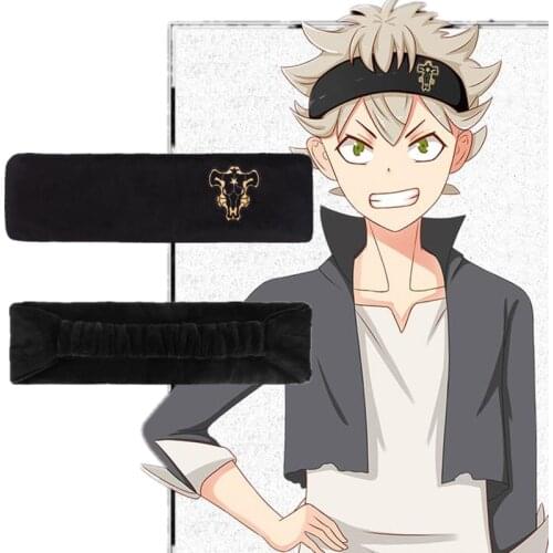 Black Clover Emperor Logo Headband Asta Cosplay Head Wear Band Costume Props