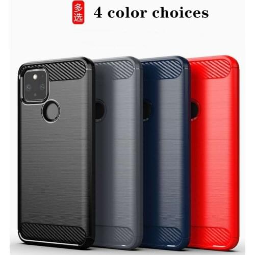 For Goolgle Pixel 5 Pixel 4a 5g brushed metal Carbon solder pattern ultrathin Fall prevention luxurious Mobile phone case