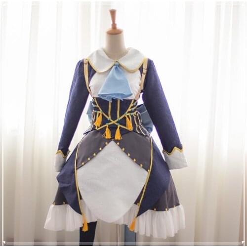 [Customized] Anime Touhou Project Izayoi Sakuya Lolita Dress Cosplay Costume Any Size Full Set Women Halloween Free shipping