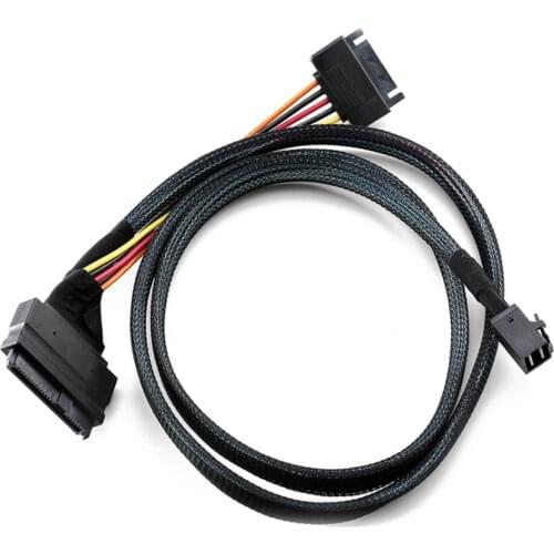 Mini SAS HD Cables SAS 36Pin SFF - 8643 to 7Pin 4SATA 1.6FT / 3.3FT Data Transmission Cable