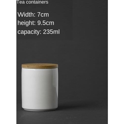 Ceramic Whiteware Tea Containers Jade Porcelain Tea Warehouse Small Number Tea Container Lard White Sealed Cans Tea Storage Jar