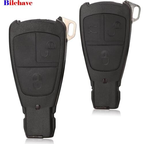 Bilchave 5pcs/Lot For Benz Mercedes C B E Class W203 W211 W204 YU BN CLS CLK Fob 2/3 Buttons Remote Car Key Shell With Blade