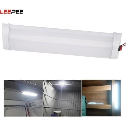 For Lorry Truck Camper Ship Reading Lamp With Switch Indoor Ceiling Lights Car Interior Led Light Bar 72LED 12V 10W