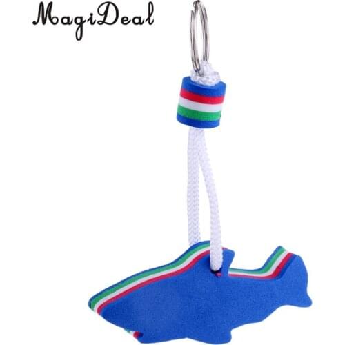 MagiDeal Lightweight Portable EVA Dolphin Shaped Water Floating Keyring Backpack Key Chain Water Sports Surf Swim Key Holder