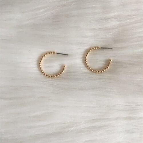 FASHION JEWELRY LOVELY GOLD RHODIUM COLOR PLATING SMALL OVAL SHAPE HOOP EARRING FOR WOMEN GIRL
