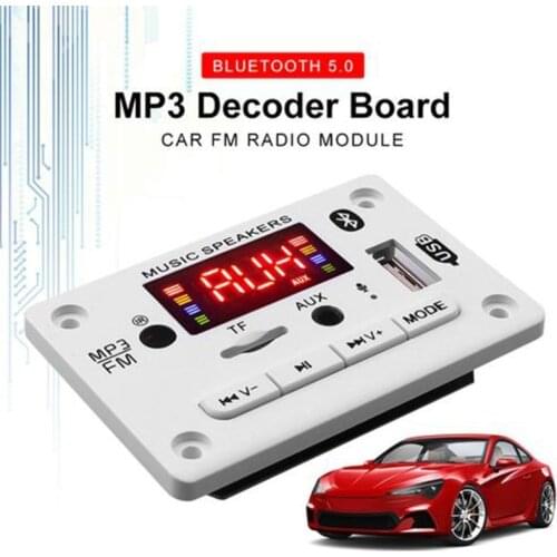 New 5V/12V MP3 Decoder Board Bluetooth 5.0 Car FM Radio Module Supports FM TF USB AUX Recorder High Quality and Brand New