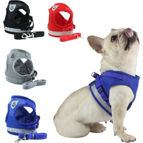 New Adjustable Pet Harness Vest Walking Lead Leash Kitten Puppy Dogs Vest Harness Leads Pet Clothes For Small Dogs Dropshipping