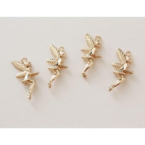 New style 50pcs/lot cartoon cute grils/fairy shape copper floating locket charms diy jewelry earring/garment pendant accessory