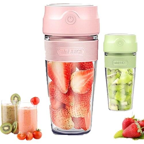 Portable Electric Fruit Juicer USB Rechargeable Smoothie Machine Mini Fruit Mixer Juice Cup Kitchen Mixer 300ml
