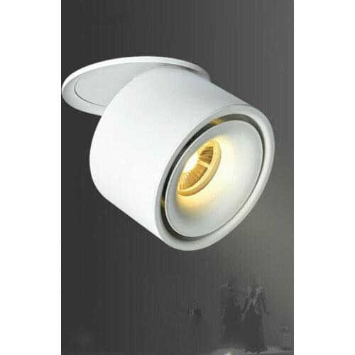 Surface Mounted LED Spot Light 360 Degree Rotation LED Downlights 15W Dimmable COB Downlights AC85-265V LED Ceiling Lamps