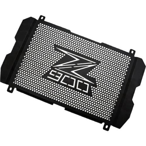 Stainless Steel Motorcycle Radiator Grille Grill Guard Protective Cover for Kawasaki Z900 Z 900 2017-2019 (Black)